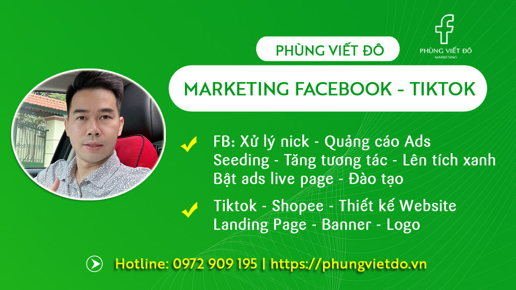 Phùng Viết Đô - Dịch vụ facebook marketing, xử lý nick bị hack, bị vô hiệu hoá, thiết kế website chuyên nghiệp